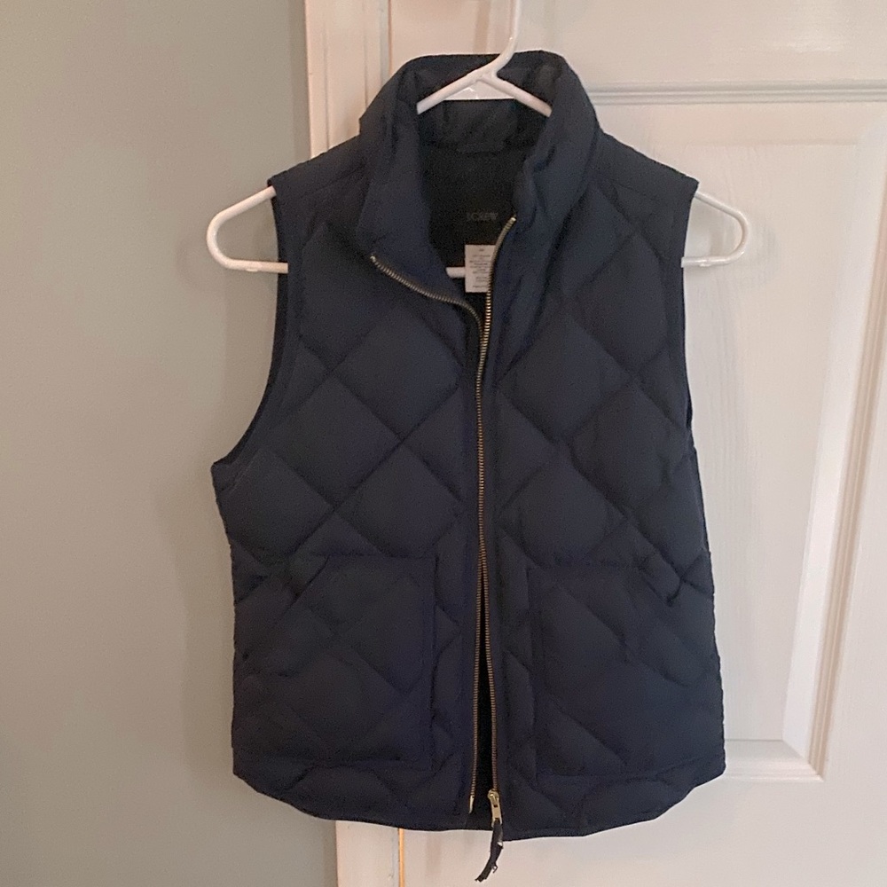 J.Crew quilted vest, Navy XS